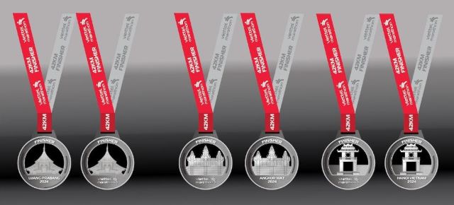 Huy chương của giải chạy Viettel Marathon 2024