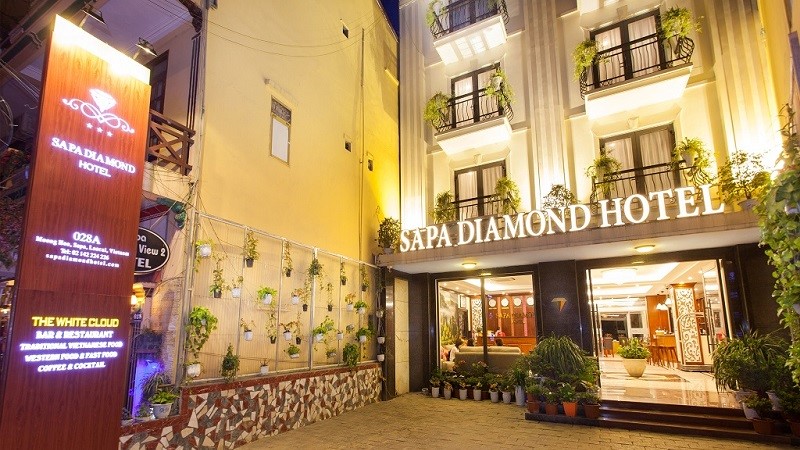 Khách sạn Sapa Diamond có thiết kế sang trọng và ấm cúng 