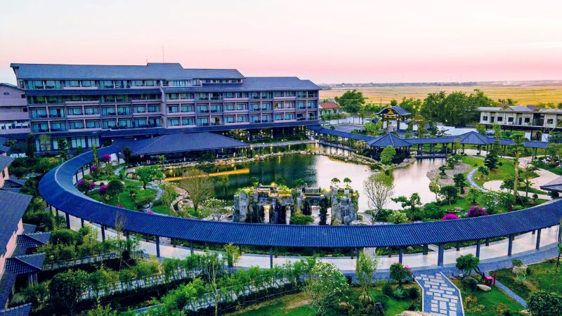 Không gian xanh tại KOBI Onsen Resort Huế