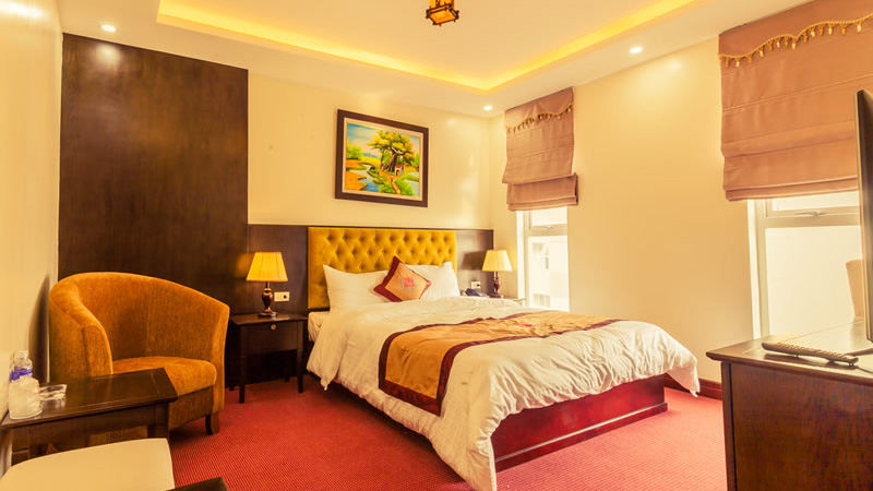 Ph&ograve;ng 1 giường đ&ocirc;i tại kh&aacute;ch sạn Thượng Hải - Vinh