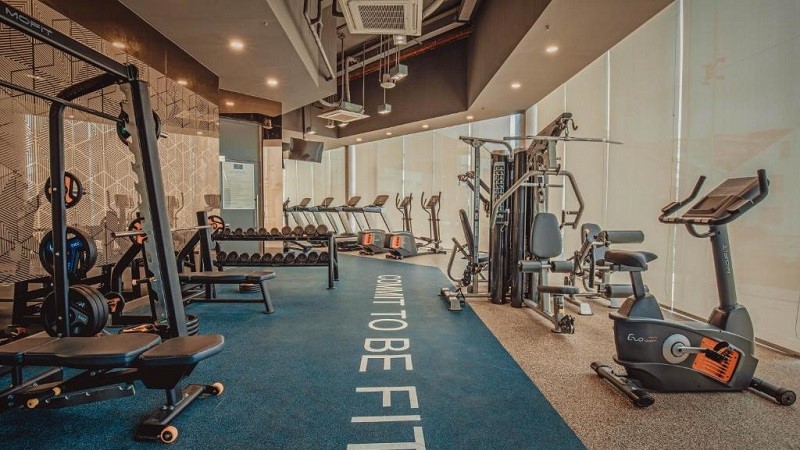 Phòng gym hiện đại và tiện nghi tại khách sạn Golf Valley