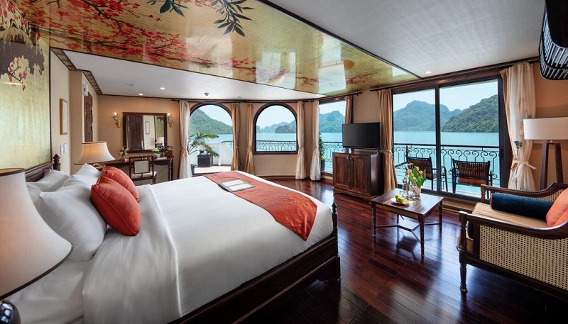 phòng nghỉ trên du thuyền indochine