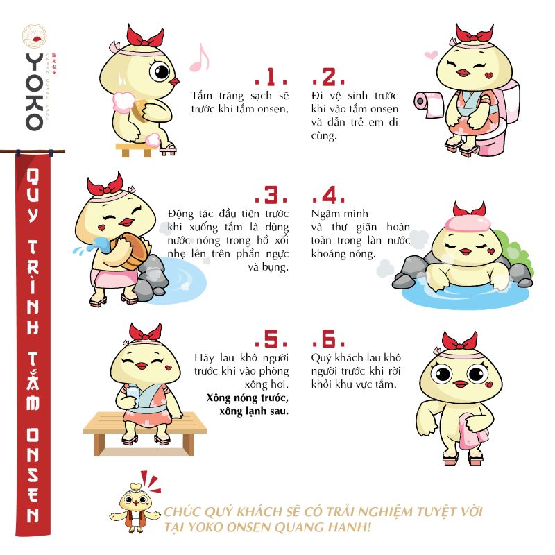 Quy trình tắm khoáng Yoko Onsen Quang Hanh