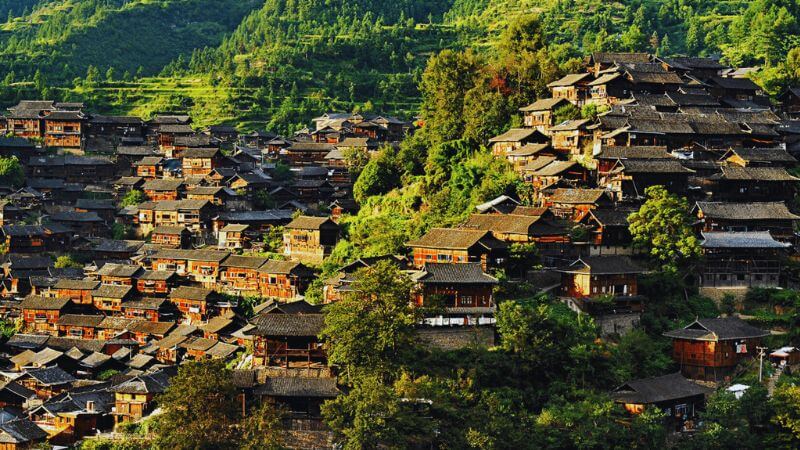 Tham quan Thiên Hộ Miêu Trại Tây Giang