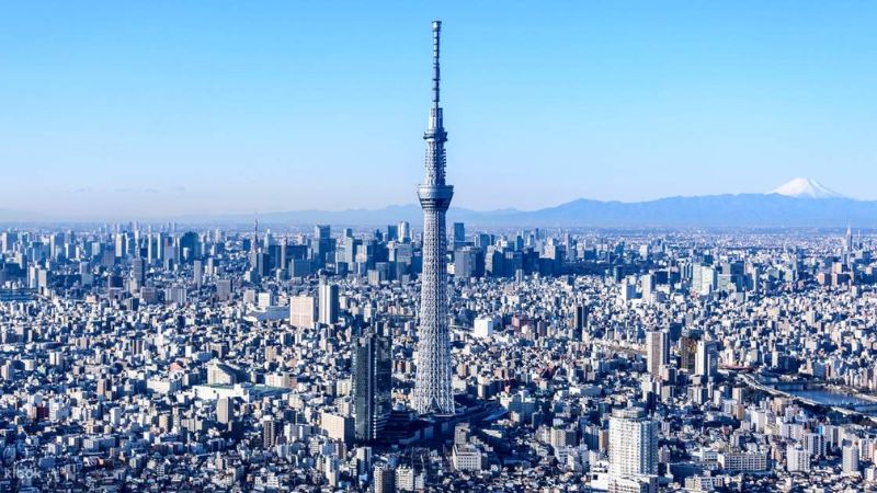 Tháp truyền hình Tokyo Sky Tree nổi tiếng của Nhật Bản