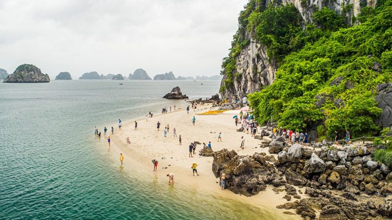 Trải nghiệm bơi tại đảo Titop