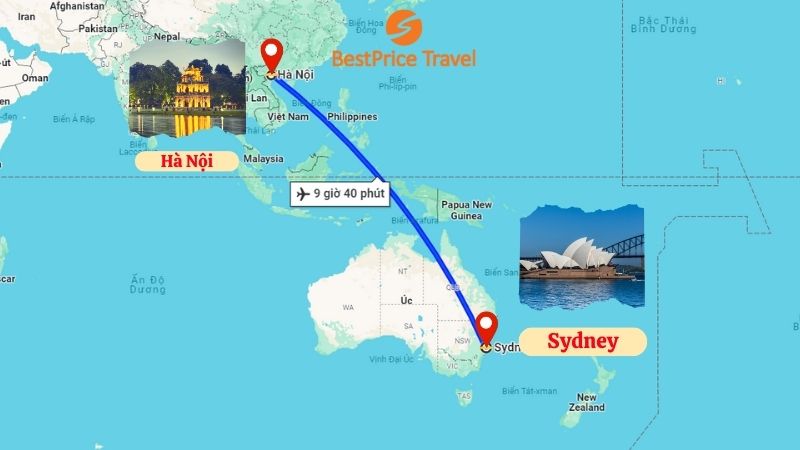Thời gian bay từ Hà Nội đến Sydney