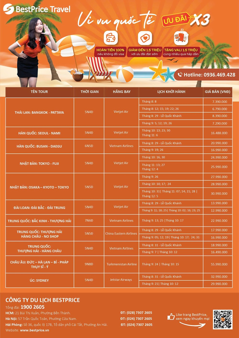 Ưu đãi khởi hành từ TP. Hồ Chí Minh