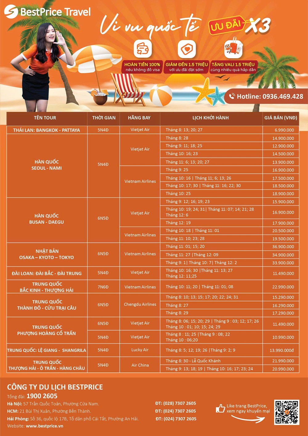 Ưu đãu khởi hành từ Hà Nội