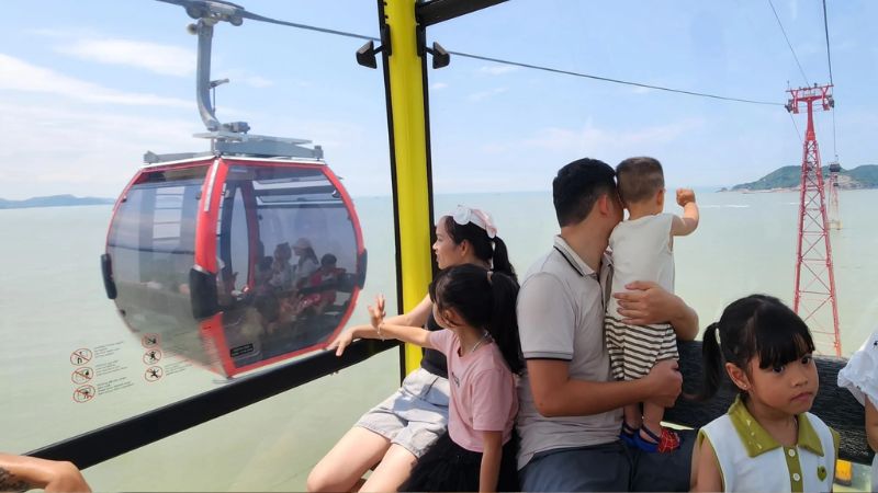 View 360 độ biển Cửa Lò từ cabin cáp treo Cửa Hội