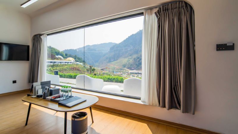 View khách sạn đoàn tàu cực healing