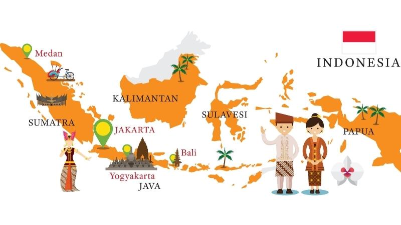 Bản đồ du lịch Indonesia