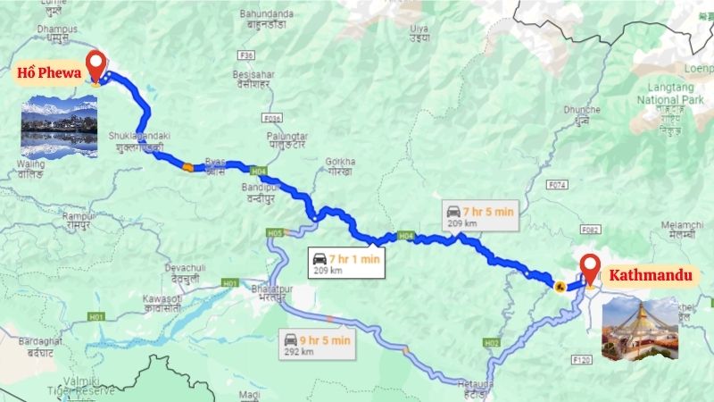 bản đồ du lịch nepal