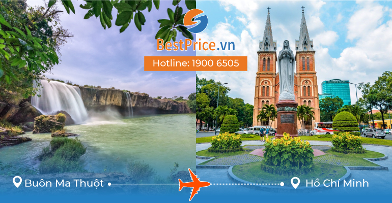 Vé máy bay giá rẻ từ Buôn Ma Thuột tới Hồ Chí Minh