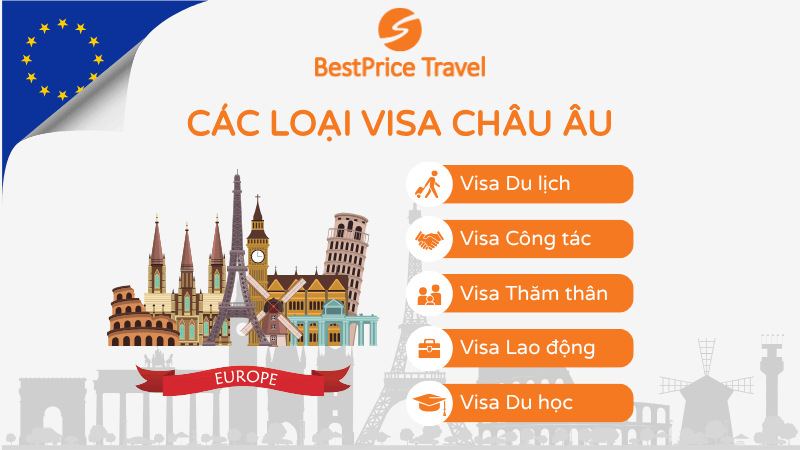 Các loại visa châu Âu phổ biến
