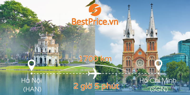 Đặt vé máy bay Hà Nội đi Sài Gòn (TPHCM) giá rẻ tại BestPrice