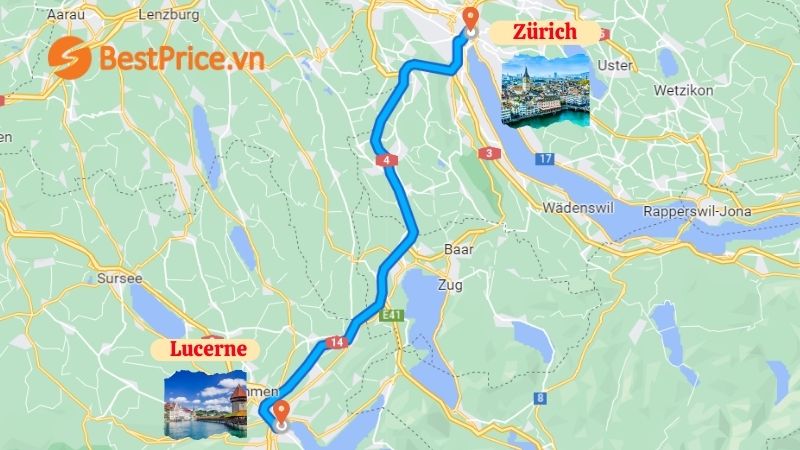 Bản đồ du lịch Thụy Sĩ 