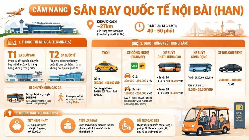 Đặt v&eacute; m&aacute;y bay đi H&agrave; Nội đến s&acirc;n bay quốc tế Nội B&agrave;i