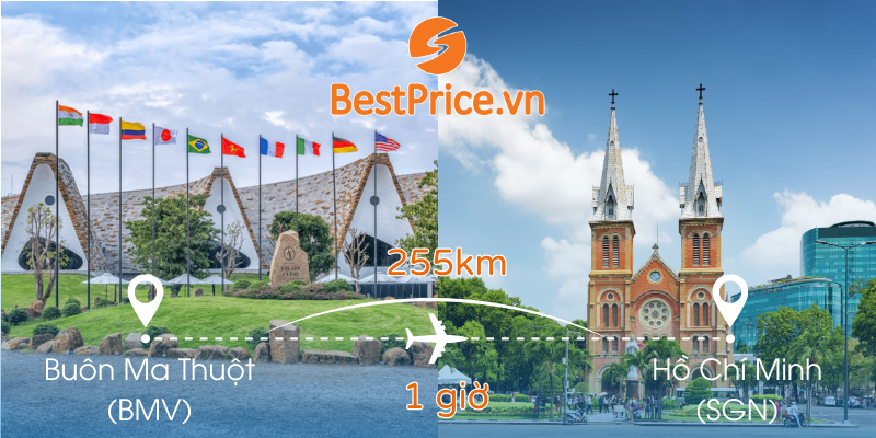 Đặt vé máy bay Buôn Ma Thuột đi Sài Gòn