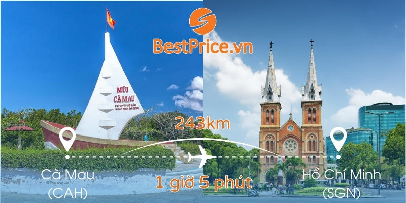 Đặt vé máy bay Cà Mau đi Sài Gòn