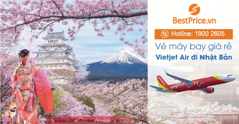 Vé máy bay đi Nhật Bản hãng Vietjet Air