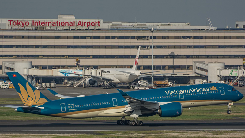 Vietnam Airlines là một trong hãng bay từ Tokyo (Nhật Bản) về Việt Nam