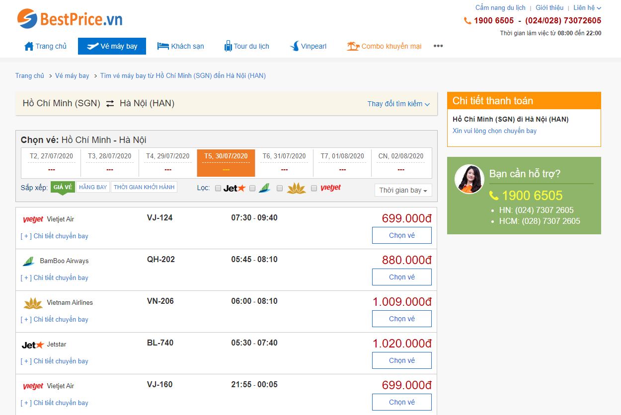 Vé máy bay đi Hà Nội tháng 7