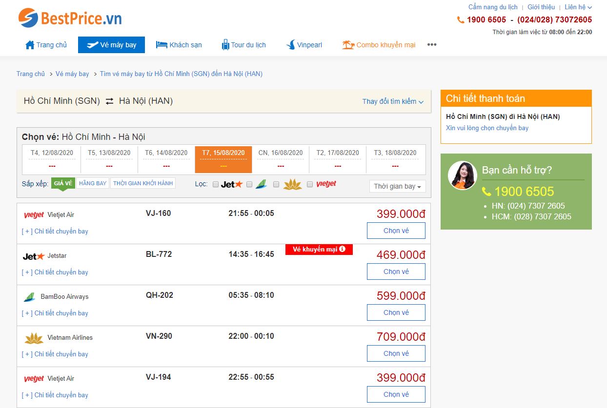 Vé máy bay đi Hà Nội tháng 8