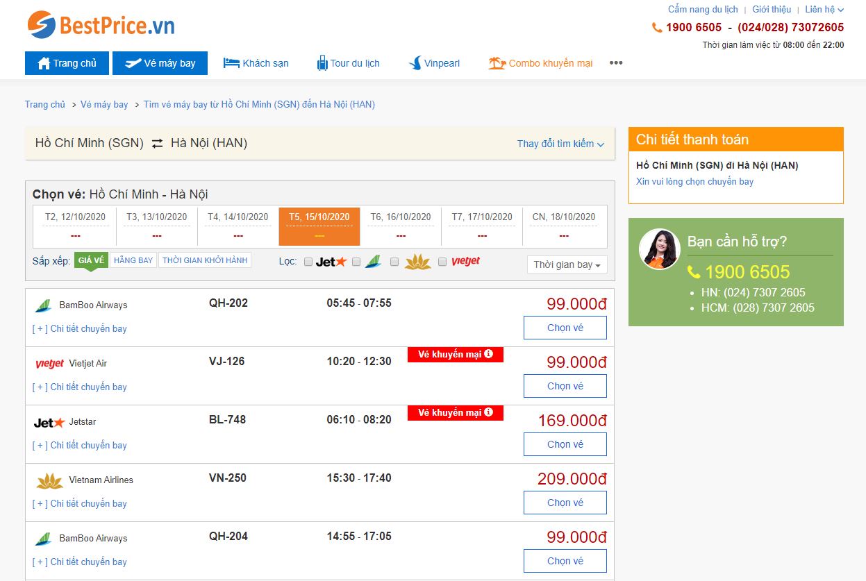 Vé máy bay đi Hà Nội tháng 10