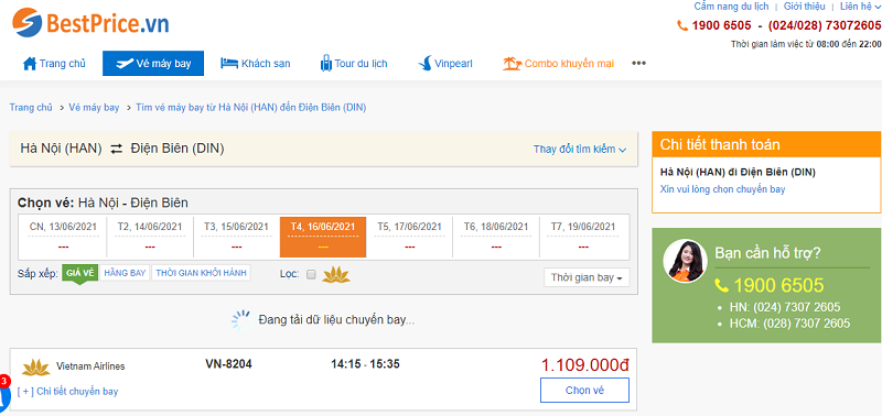 Vé máy bay đi Điện Biên tháng 6