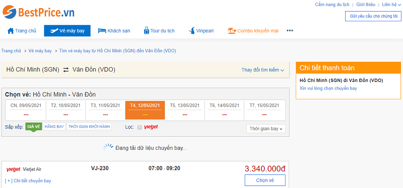 Vé máy bay đi Vân Đồn tháng 5