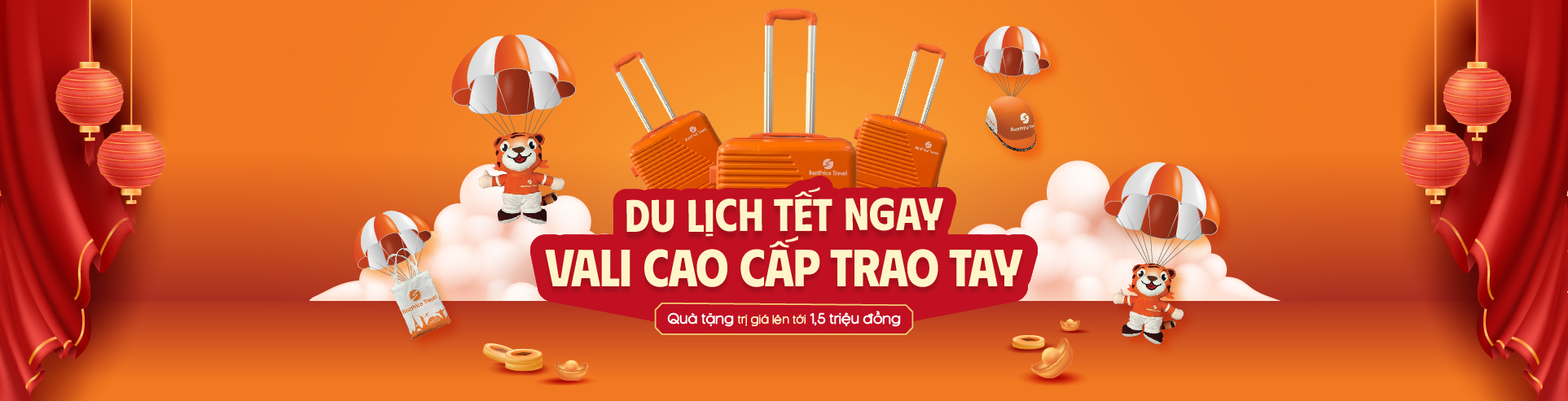 Đặt du lịch ngay tặng vali cao cấp: Tour listing