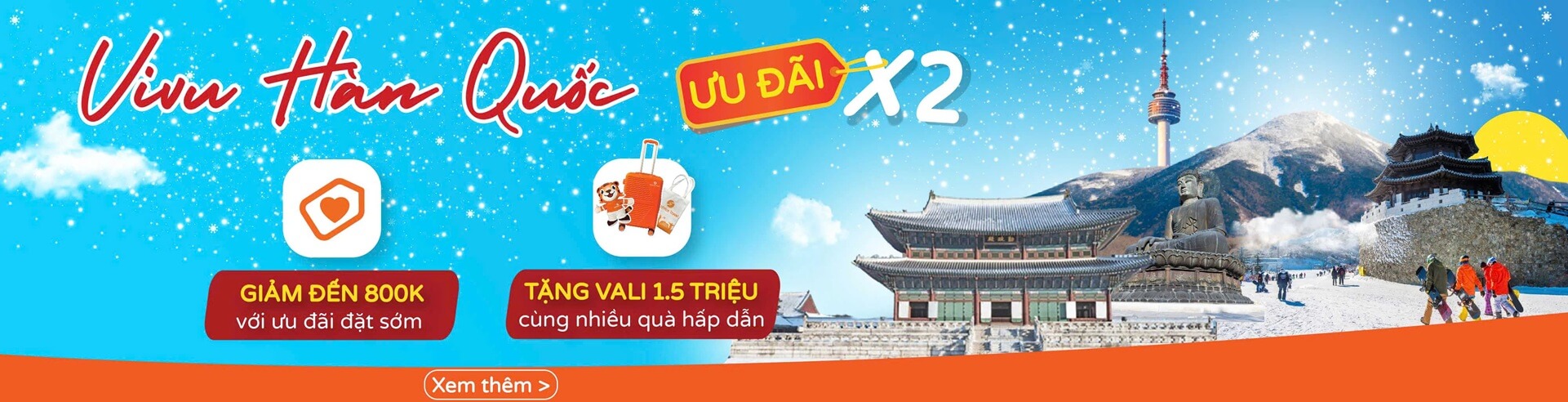 Hàn Quốc: Tour Hàn Quốc Mùa Thu + Tuyết
