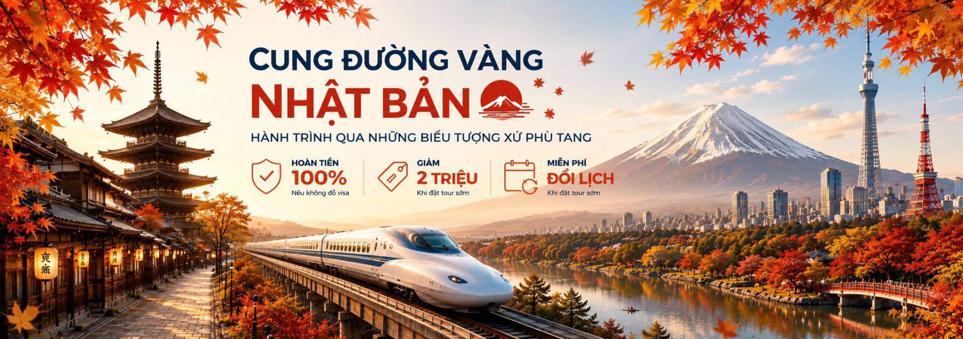 Tour Nhật Bản Cung Đường Vàng Osaka - Kyoto - Tokyo