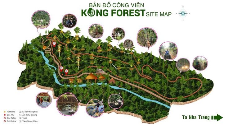 Bản đồ công viên Kong Forest