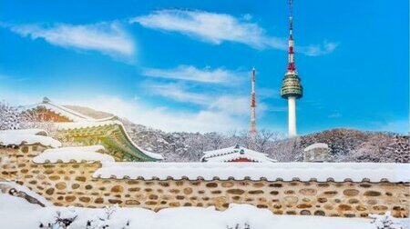 Tháp NamSan mùa đông – Khung cảnh lãng mạn phủ tuyết trắng