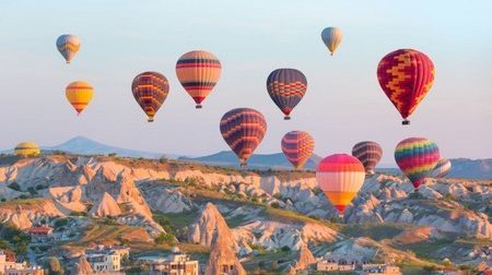 Chiêm ngưỡng khinh khí cầu trong ánh bình minh của Cappadocia