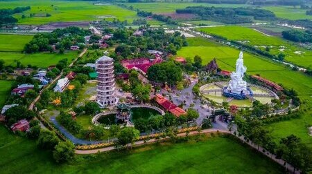Thành phố Tây Ninh nhìn từ trên cao