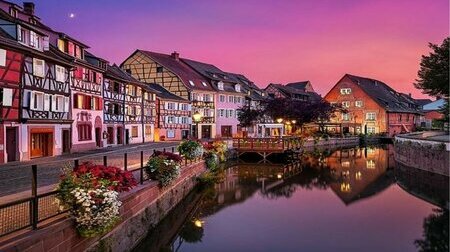 Hoàng hôn tại làng cổ Alsace