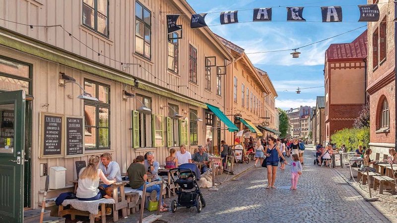 Tản bộ trong khu phố đi bộ tại Gothenburg