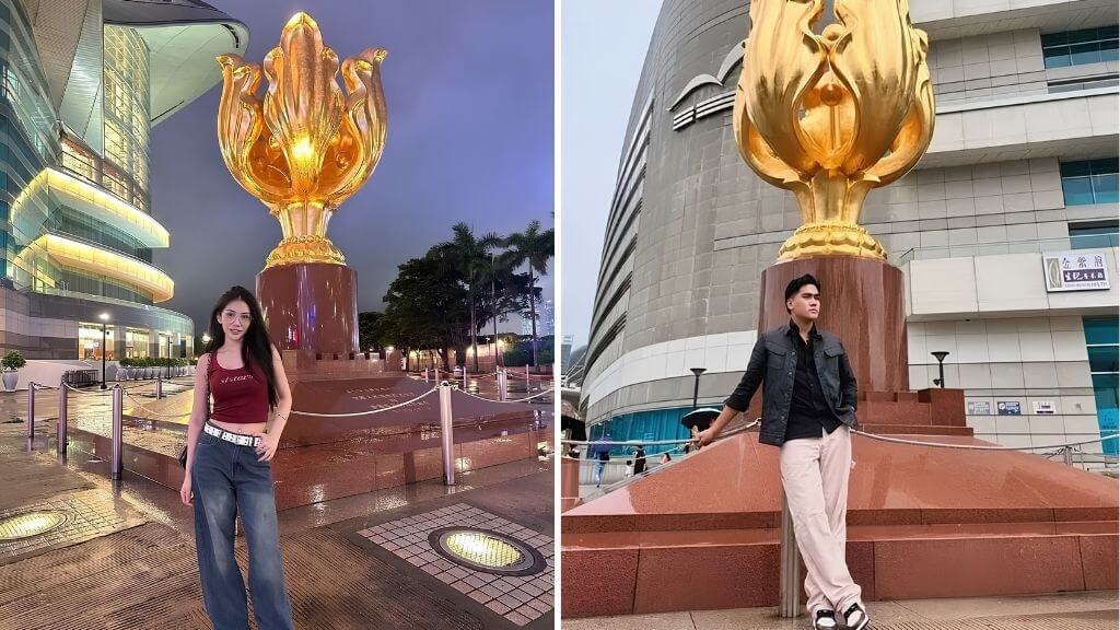 Tượng hoa dương tử kinh mạ vàng   biểu tượng của đặc khu Hồng Kông