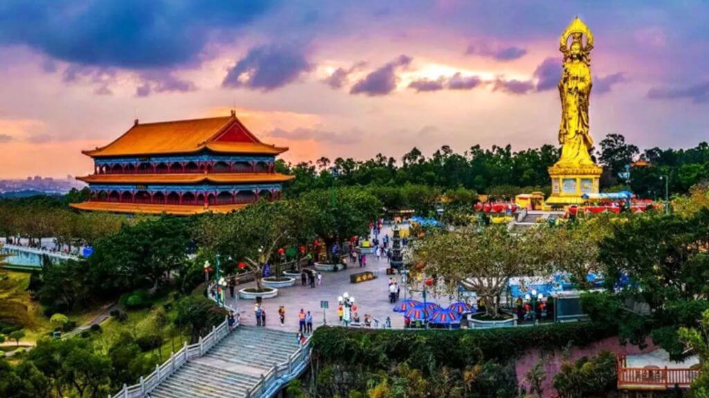 Công viên Liên Hoa Sơn được ví như  vườn quan âm