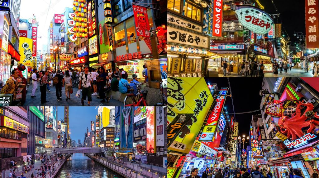 Khu vực Shinsaibashi – Dotonbori  Nơi tập trung nhiều khu ăn uống mua sắm về đêm