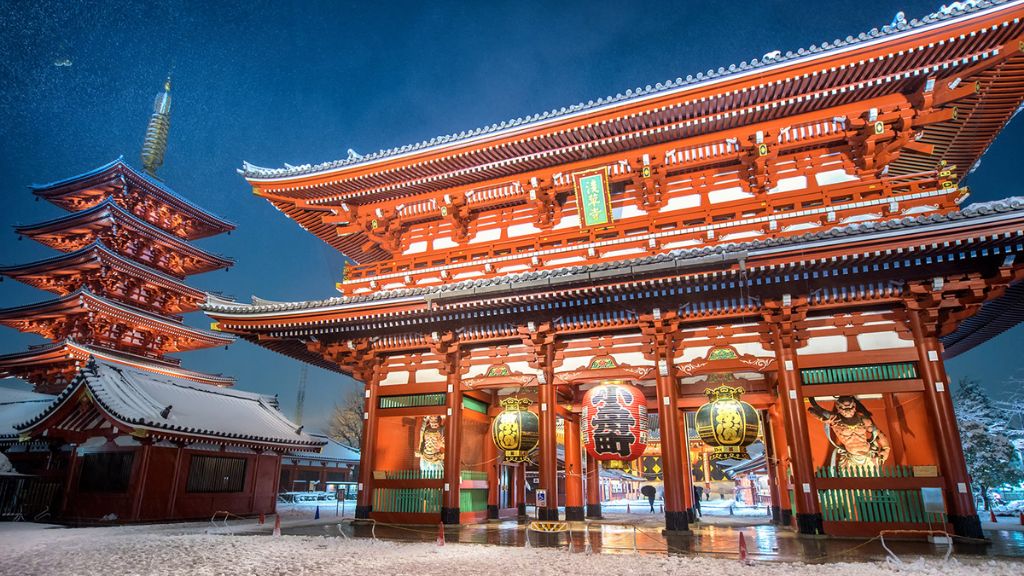 Chùa cổ Asakusa Kannon linh thiêng