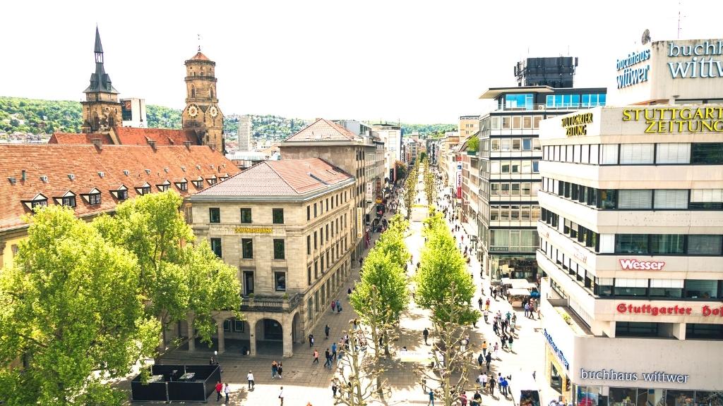 Thành phố Stuttgart tấp nập