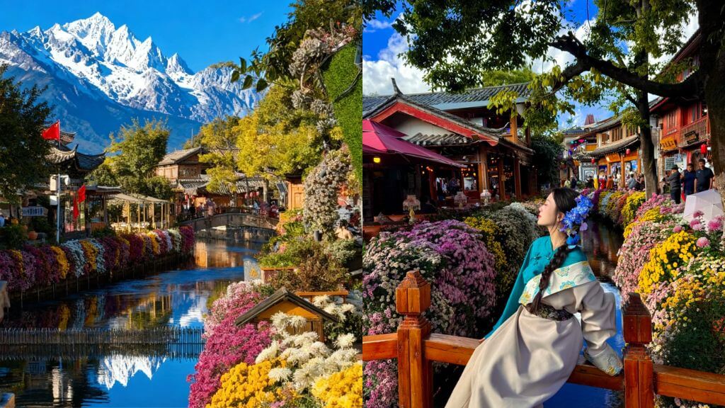 Khung cảnh Lệ Giang đầy thơ mộng