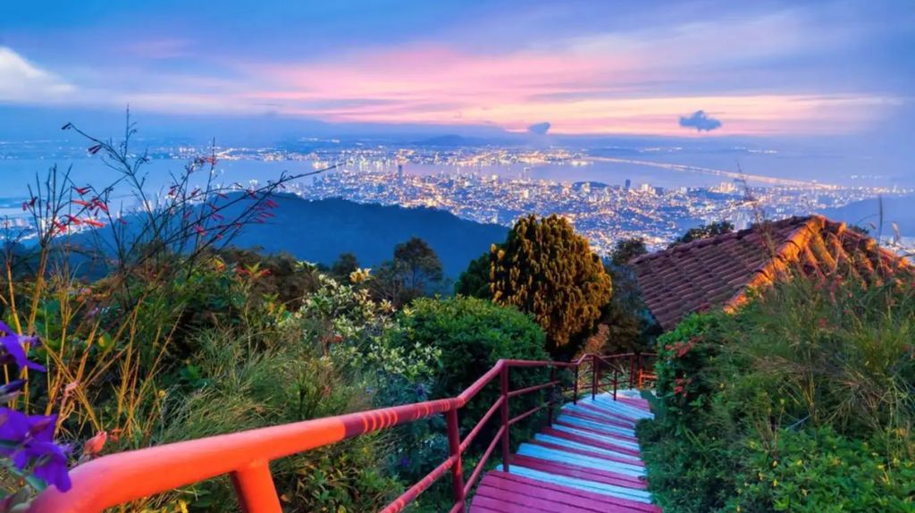 Phong cảnh từ đồi Penang nhìn xuống
