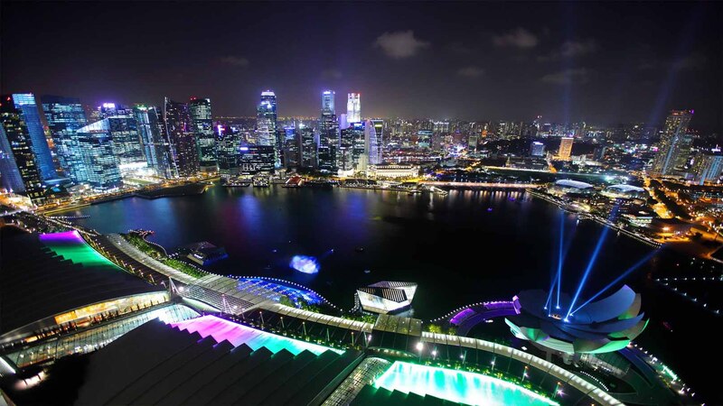 Quốc đảo Singapore về đêm