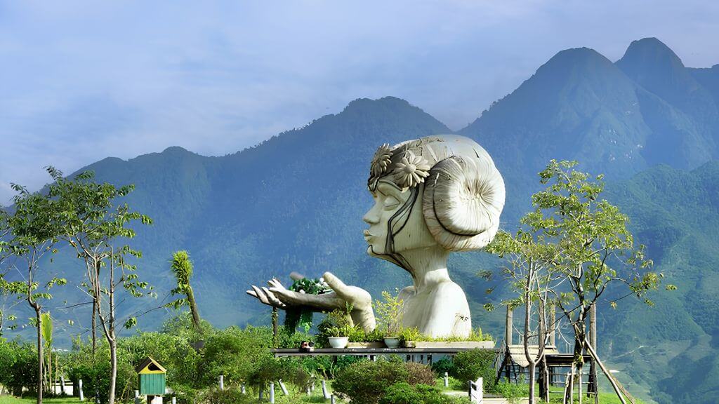 Bức tượng nữ thần Te Fiti khổng lồ cao 6m tại Moana Sapa