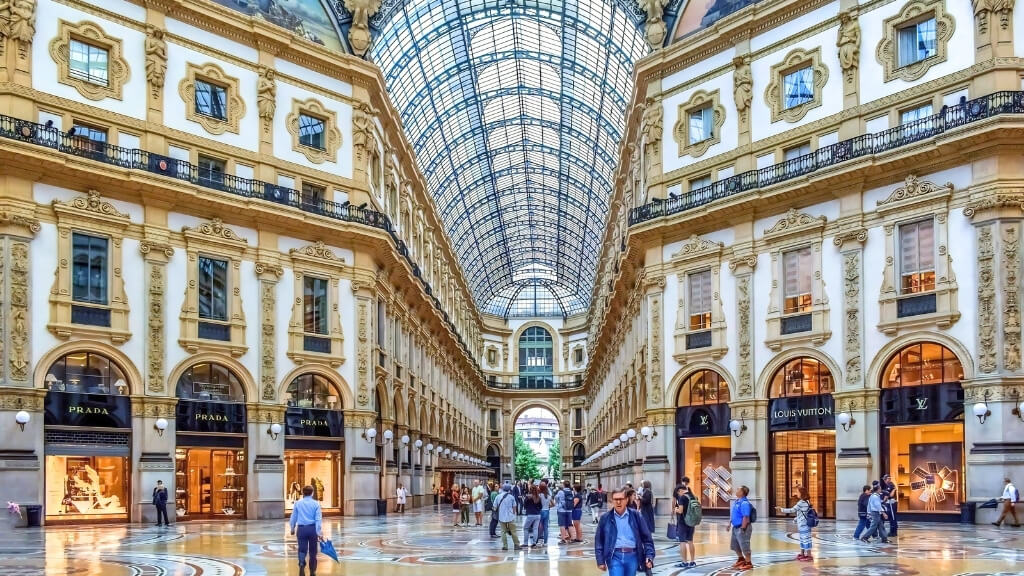 Khu mua sắm Galleria Vittorio Emanuele II sang trọng được thiết kế tinh xảo